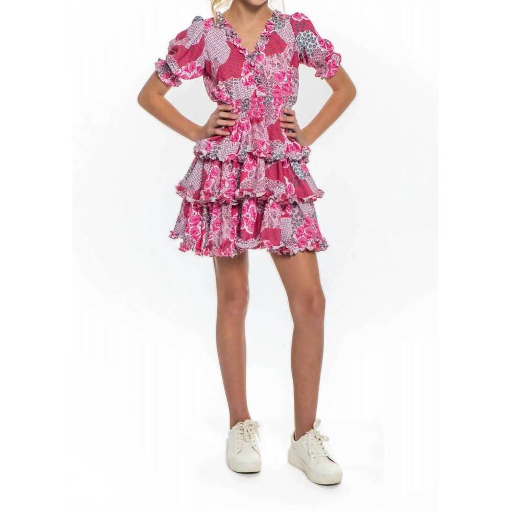 NEW PEIXOTO little ruby dress in campo rosa